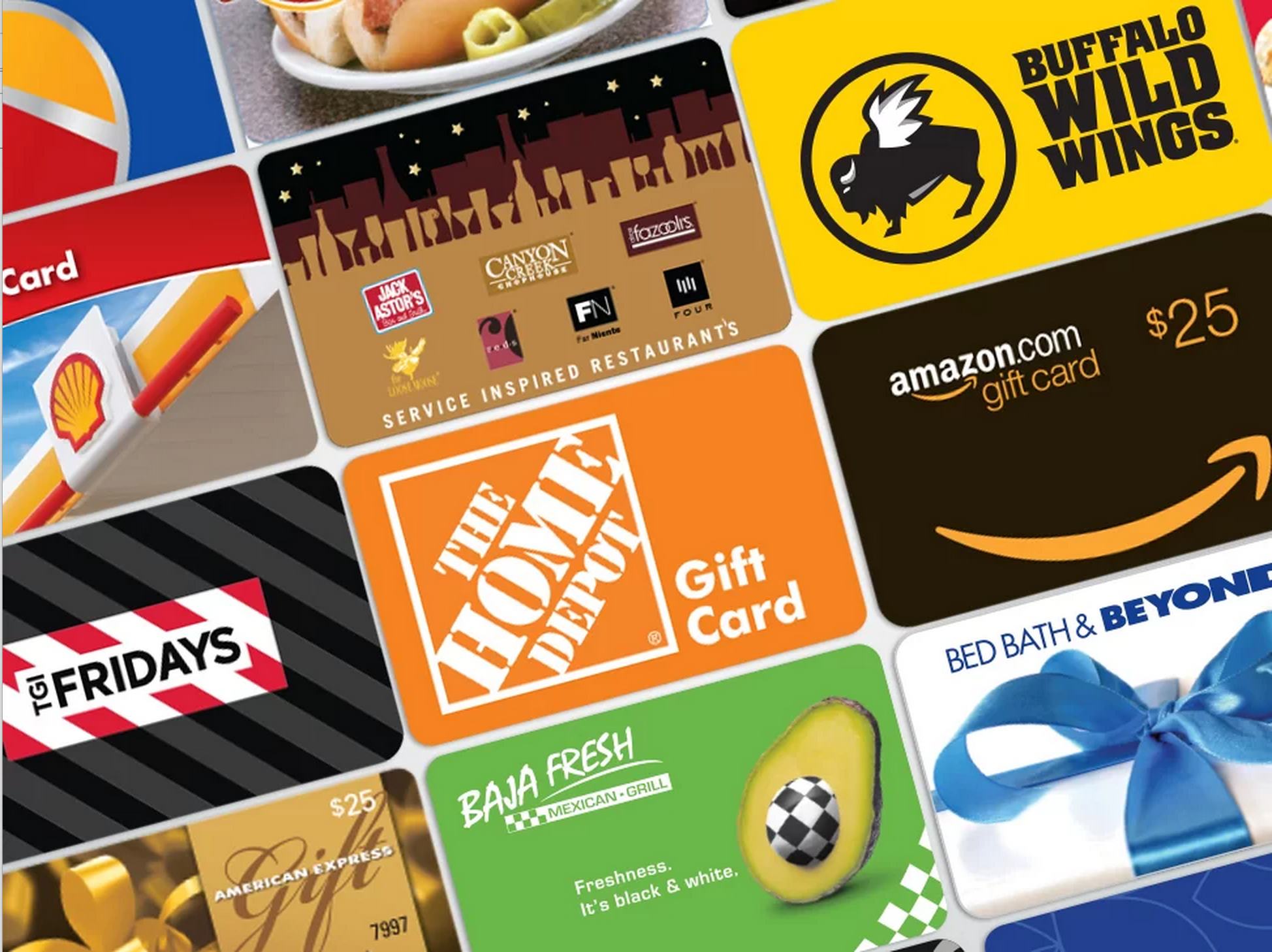 You and/or your trainers and instructors can choose they gift cards they desire.